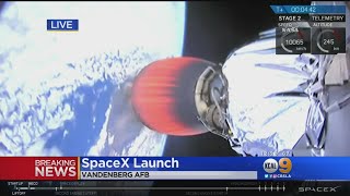 SpaceX Launches Several Satellites On Falcon 9 Rocket From Vandenberg