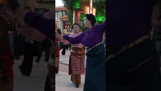 Tibetan Traditional Dance in China's Highest City 🇨🇳 #chinatravel #tibet #dance #travel