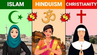 Islam Vs Hinduism Vs Christianity || Religion Comparison 2023 || Versus Kingdom