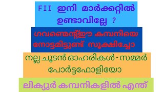 നല്ല  ചൂടൻ ഓഹരികൾ ഈ സീസണിൽ  / FII ഇന്ത്യൻ മാർക്കറ്റിനെ കയ്യൊഴിയുമോ /  ബിയർ കമ്പനികൾ നോക്കിക്കോളൂ