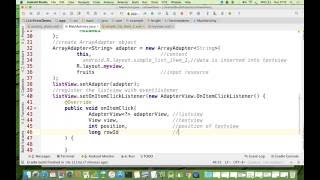 ListView using ArrayAdapter with Event Handling