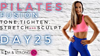 45-Minute Yoga & Pilates Fusion Class || BEST Free Yogalates At-Home / DAY 25
