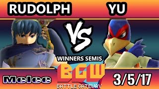 BGW15 SSBM - Rudolph (Marth) Vs. LG | Yu (Falco) Smash Melee WS