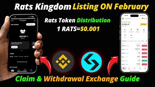 Rats Kingdom Listing Date \u0026 Price | Rats Token Distribution | Claim \u0026 Withdrawal Exchange Guide |