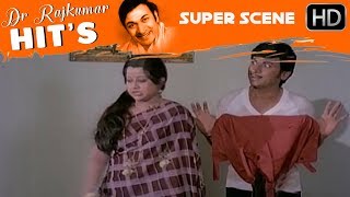 Manjula comes to Dr.Rajkumar's house | Kannada Comedy Scenes | Nee Nanna Gellalare Kannada Movie