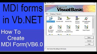 How to create MDI form in VB|english|vb.net