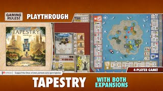 Tapestry - 4-player playthrough with both expansions