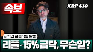 [속보] 리플 -15% 급락, 무슨 일? #XRP