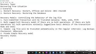 Sql DBA Batch 39 Class 59