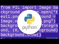 How to merge a transparent png image with another image using PIL
