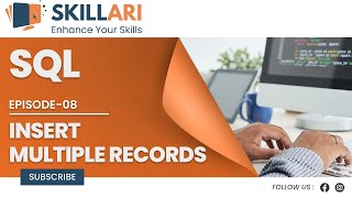 #8 Insert Multiple Records | Modifying Data | Inserting Multiple Records in SQL |A Complete Tutorial
