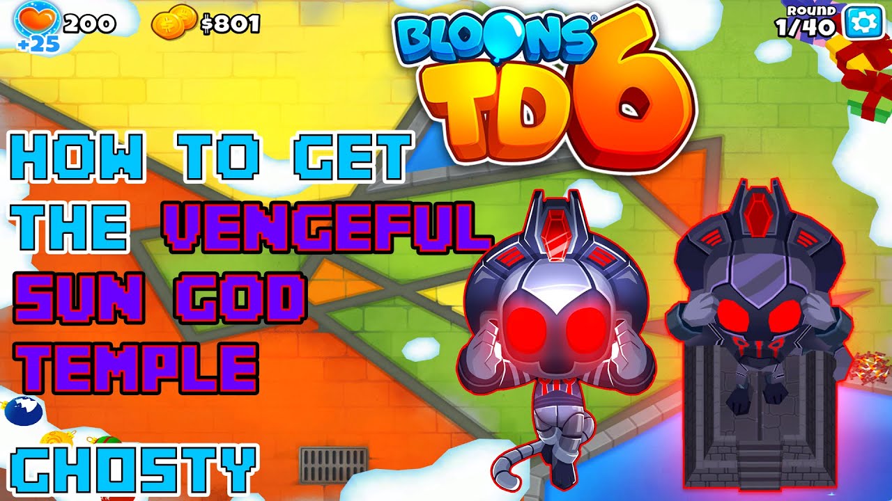 Bloons TD6 • How To Get The Vengeful/Dark Sun God Temple! • (In-Depth ...