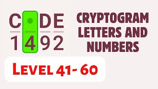 Cryptogram Letters and Numbers | Level 41-60 | [Answers]