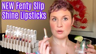 NEW Fenty Slip Shine Sheer Shiny Lipstick Review | With a Tito's \u0026 Soda | Cate the Great Beauty