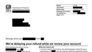 How to understand your CP188 Notice (IRS is holding your tax refund for further review)