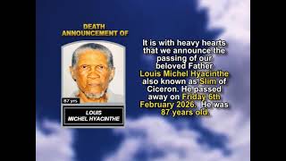 Louis Michel Hyacinthe ~ Short Obituary