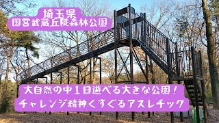 [埼玉県国営武蔵丘陵森林公園]大自然の中1日遊べる大きな公園！チャレンジ精神をくすぐるアスレチックに挑戦！