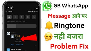 Gb Whatsapp Message Notification Problem  Fix ! how to solve gb whatsapp notification problem😍