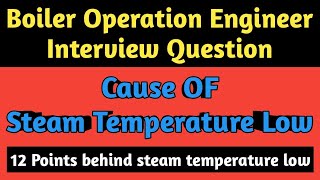 Q & A for BOE Interview | Cause of Steam temperature low | Effect of steam temperature low |