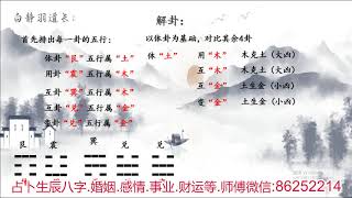 白静羽道长，讲解“道教玄学”之“梅花易数”第八课，学习解卦