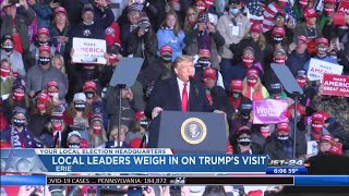 Local political leaders weigh in on President Trump visiting Erie