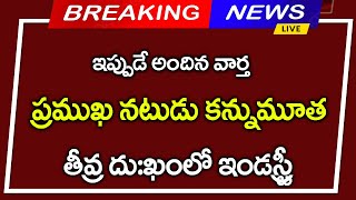 #ప్రముఖ నటుడు కన్నుమూత||తీవ్ర దుఃఖంలో ఇండస్ట్రీ||