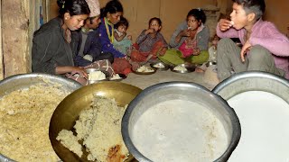 dharme's daughter cooks rice pudding \u0026 enjoying all family together || Village rice pudding recipe