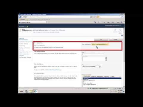 Create SharePoint 2010 Web Application in Central Administration - Video Create SharePoint 2010 Web Application in Central Administration - Video