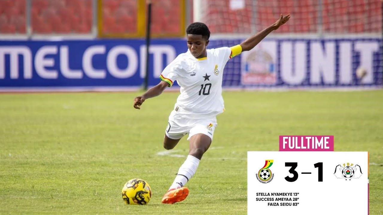 GHANA Vs BURKINA FASO | 3 - 1 | WAFU B U20 GIRLS CUP Semi Final - YouTube