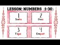 Lesson: numbers 1 to 30| learn malay  #Lessonnumbers #malaylanguage