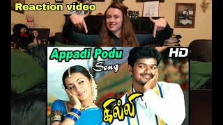 Reaction Video for Appadi Podu | Ghilli | Vijay