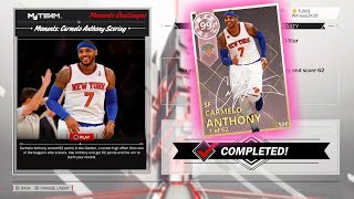 NBA2K18 MyTeam How to Complete Pink Diamond Carmelo Anthony Scoring Challenge! Easy 9K mt!