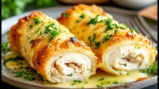 I have never tried such DELICIOUS chicken rolls with cheese!