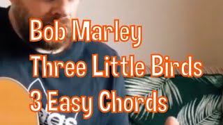 Bob Marley-Three Little Birds-(3 easy chords)-Acoustic Guitar Lesson