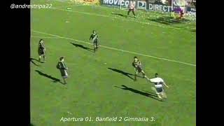 Apertura 2001. 09/09/2001. Fecha 5. Banfield 2 Gimnasia 3. Florencio Sola.