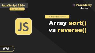 JavaScript Sort and Reverse: How to Organize Arrays Like a Pro! (#78)