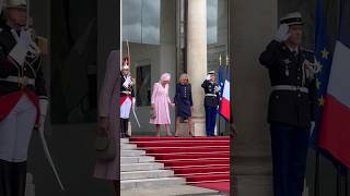 French President's wife holds Queen Camilla's hand | HELLO!