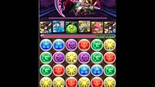 【パズドラ】サタン降臨　光イザナミパーティーでノーコン！