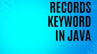 Records classes in java #New Features in Java 14