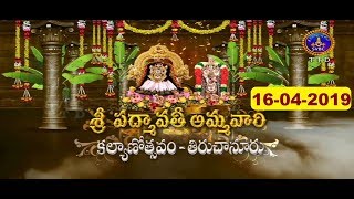 శ్రీ పద్మావతి అమ్మవారి కల్యాణోత్సవం | Sri Padmavati Ammavari Kalyanotsavam | 16-04-19 | SVBC TTD