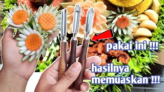 pemula wajib tahu ini !!! , fungsi dari 3 macam pisau garnish , 3 hasil yang berbeda