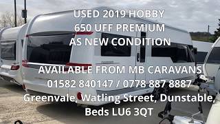 2019 Hobby 650 UFF Premium (used)