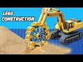 Testing NEW LEGO Construction Site with Sand: Excavator, roller,...