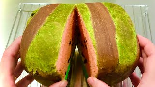 #018 Watermelon Bread Recipe - Bread Maker Machine