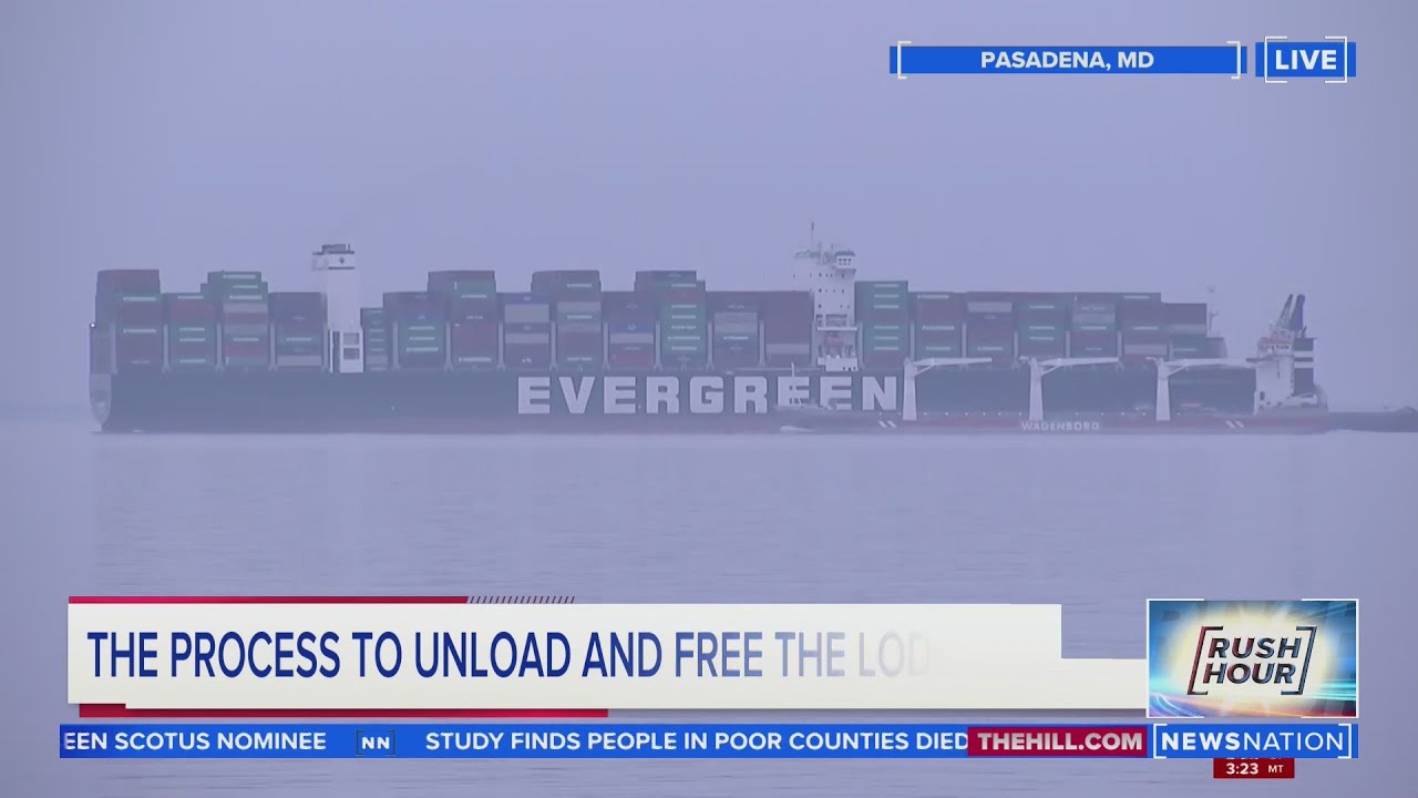 Massive Cargo Ship Stuck In Chesapeake Bay | Rush Hour - YouTube