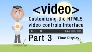 3. HTML5 Custom Video Controls JavaScript Time Programming Tutorial