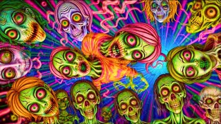 Psychedelic Music Visuals 2024 - Psytrance Remix 1H | Ayahuasca DMT Trip mix (AI Graphic Visuals)