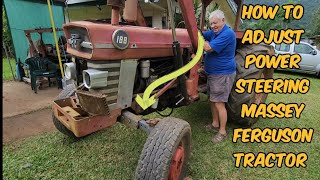 How to adjust power steering of a tractor Massey Ferguson tractor