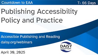 Publishing Accessibility Policy and Practice