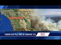 Firefighters battle Jim Fire in Southern California forest